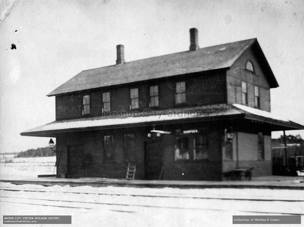 Postcard: The Bangor & Aroostook Railroad Station at Hampden Center